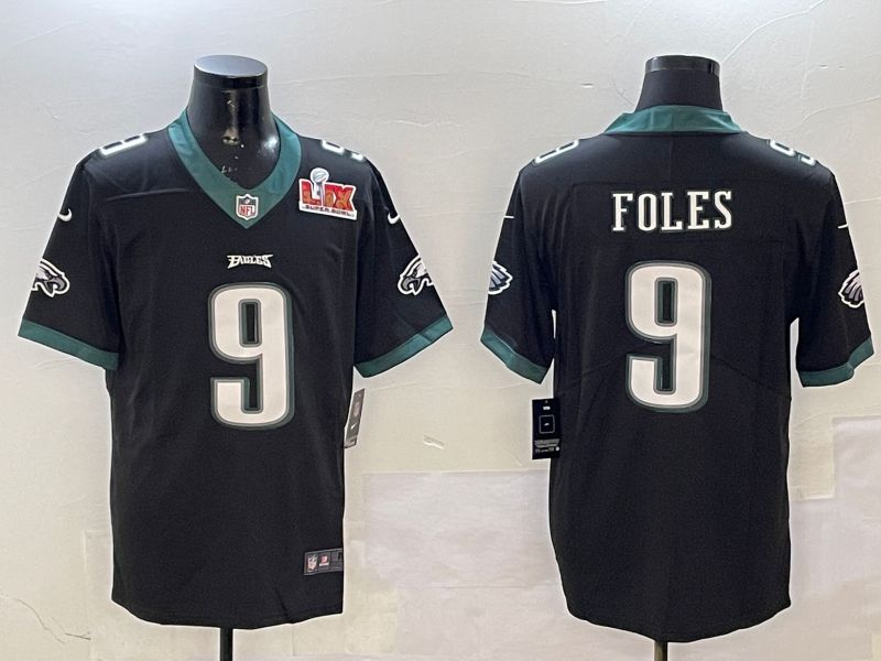 Men Philadelphia Eagles #9 Foles Black Second generations 2025 Nike Vapor Limited NFL Jersey style 209
